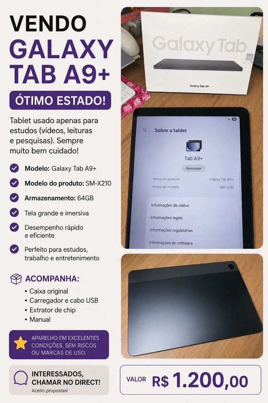 Tablet Galaxy Tab A9+ 64GB