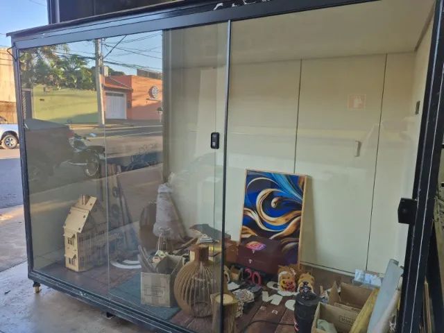 Vitrine Container Móvel Com De Vidro E Fechadura loja pop-up Showroom Módulo Comercial