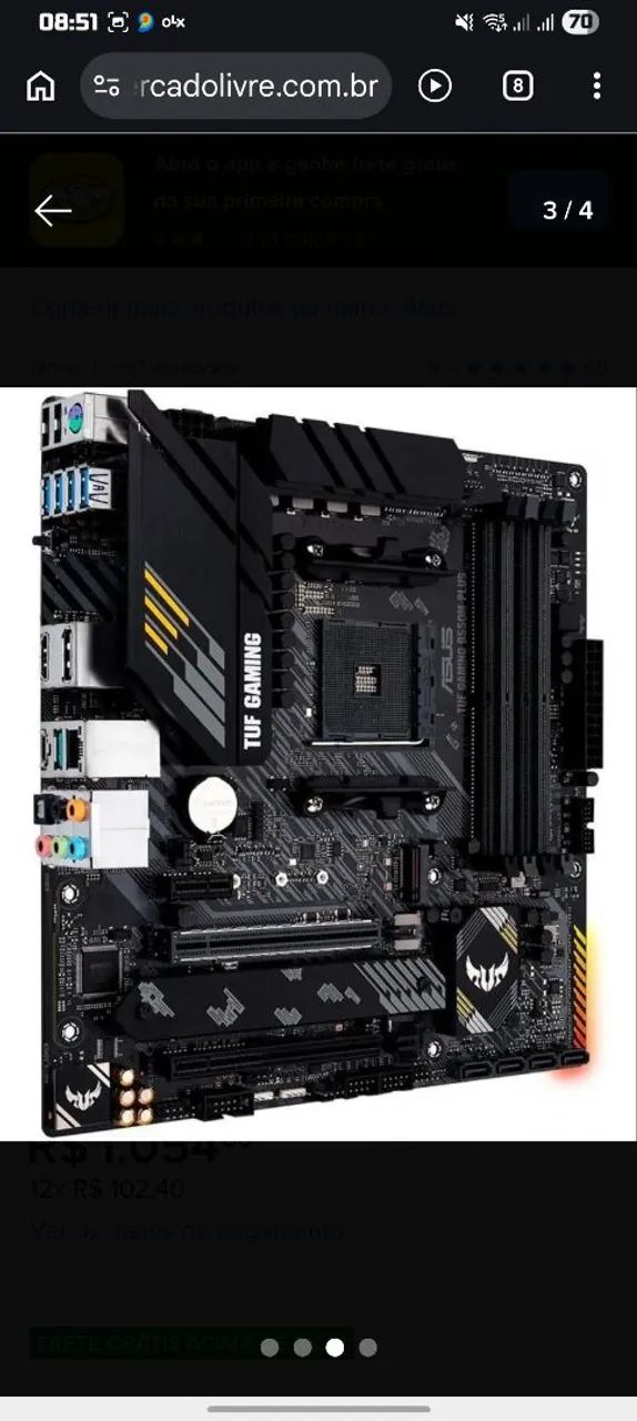 Placa Mãe ASUS TUF Gaming B550M- - Foto 3