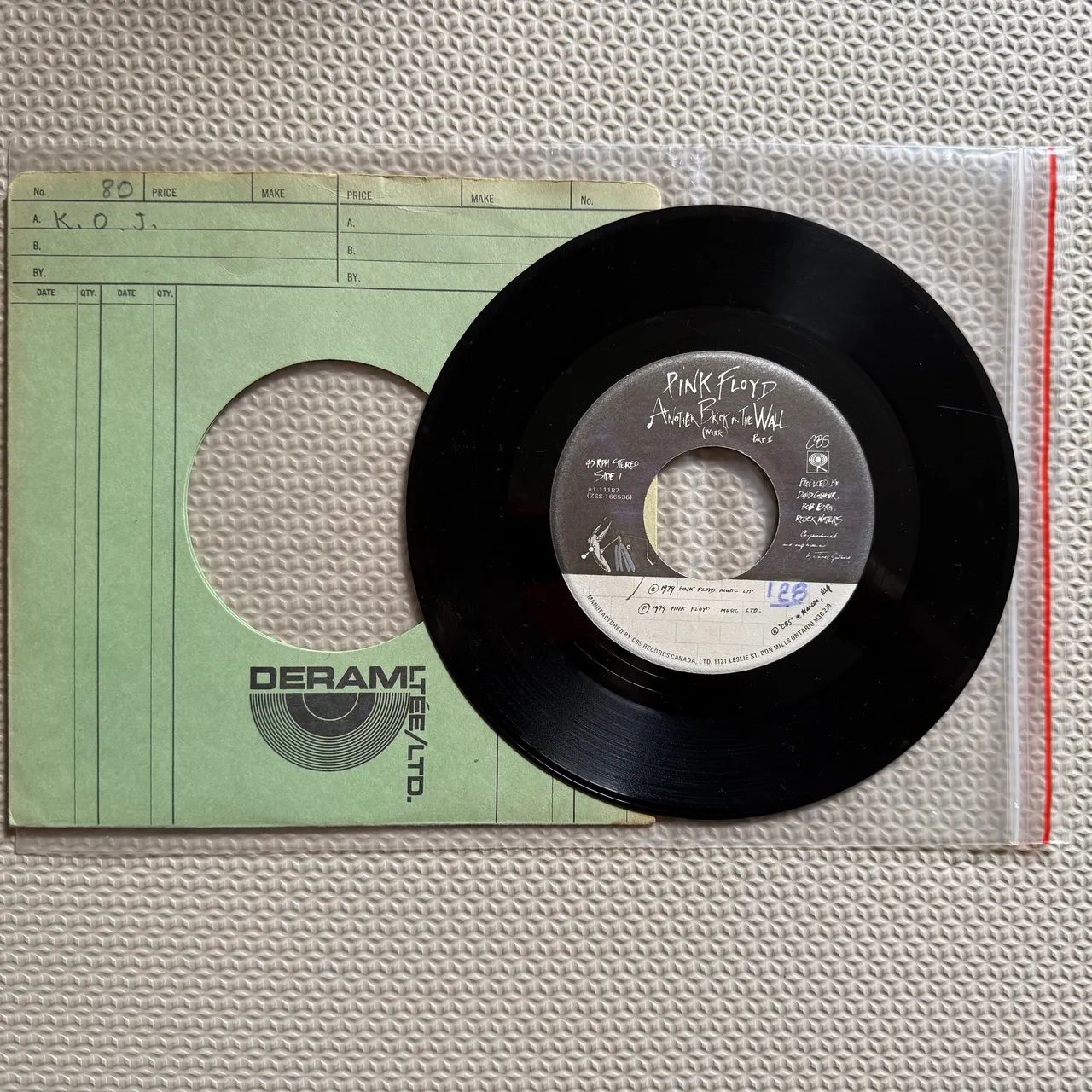 Pink Floyd Vinil Compacto - Another Brick in the Wall, importado Canadá 1979
