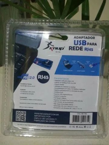 Adaptador USB para RJ45 10/100Mbps Knup - Foto 2