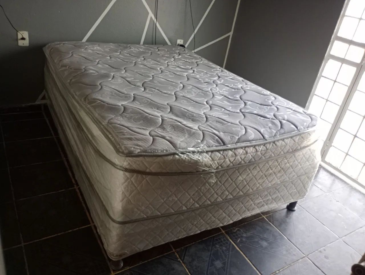 Cama Box Casal De Molas Ensacadas Alta Higienizada  - Foto 2