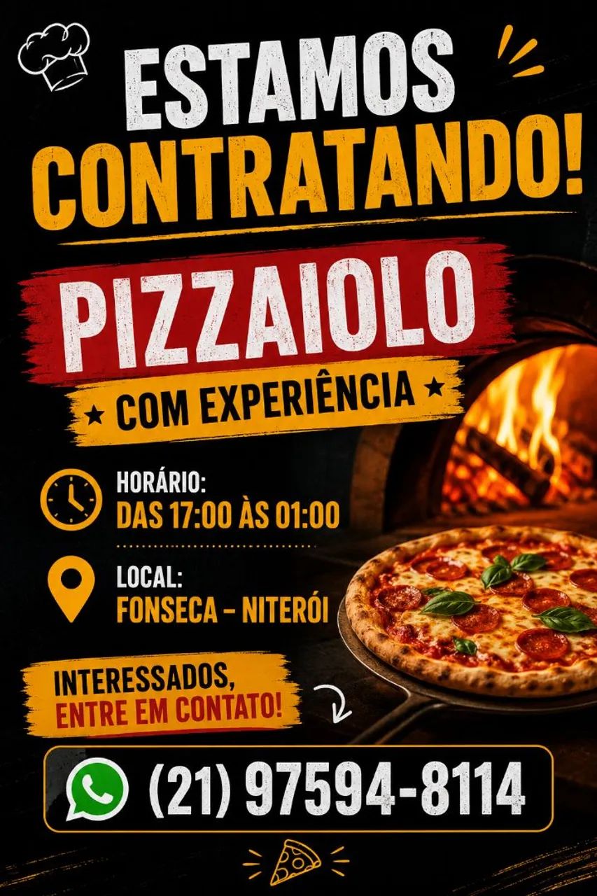 CONTRATA-SE PIZZAIOLLO 