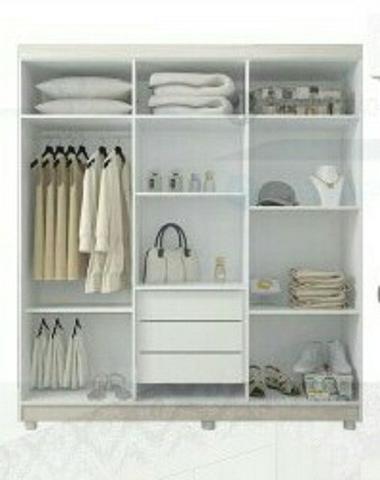 Otimo Preço Guarda Roupa 100% MDF e Super Espaçoso e com Espelhos Apenas 989,00 - Foto 2