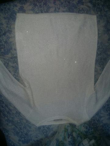 Suéter brilhoso branco - Foto 2