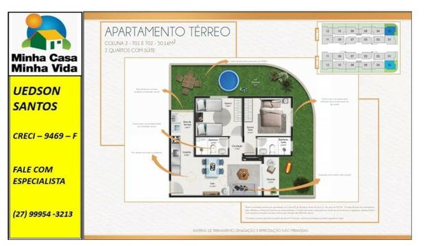 UED-23 - Apartamento térreo com quintal de 26 metros quadrados
