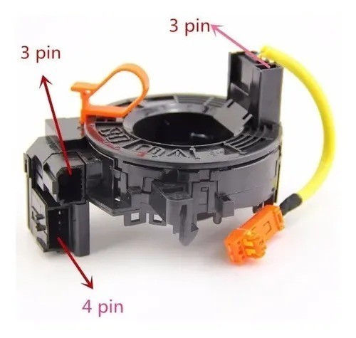 Eletricway - Cinta Airbag Toyota Hilux / Srv / Sw4 2005 à 2015 - S/ Controle De Som - Foto 2