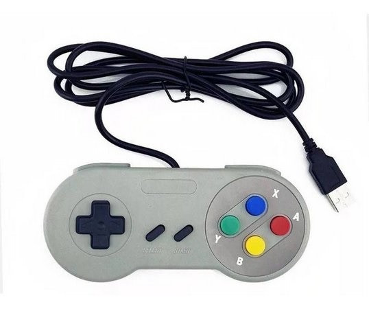 Controle Super Nintendo Snes Joystick Usb Jogos Emulador Pc