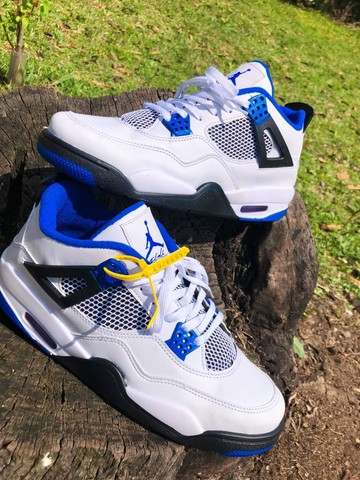 jordan 4 azul e branco