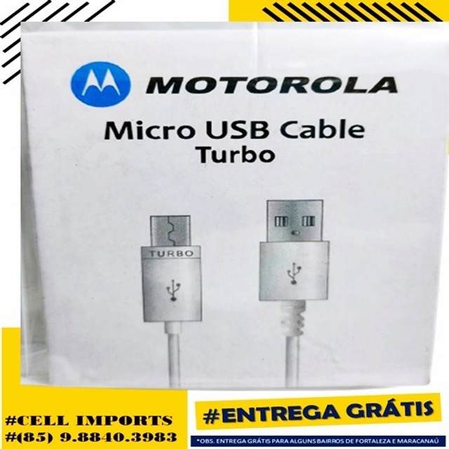 Cabo micro usb Motorola Entrega Grátis