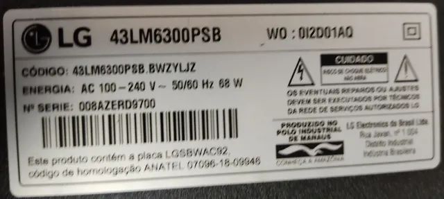 Placa TCOM ECB31286401 para TV LG43LM6300PSB - Foto 2