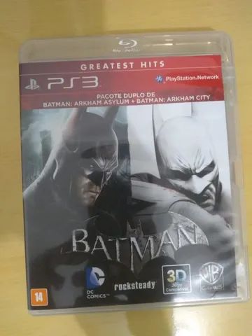 JOGO PS3 - Batman Arkham Asylum / Arkham City - [DUPLO - Mídia física]  usado