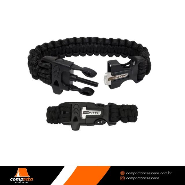 Bracelete Action Cord NTK Tático com iniciador de fogo e apito - Foto 5