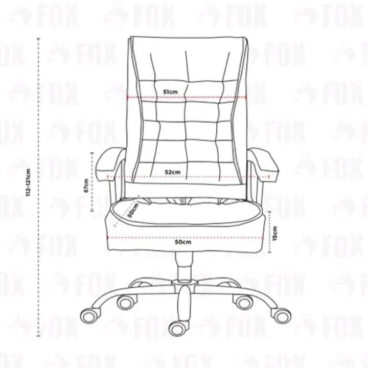 Cadeira de Escritório Giratória com Rodinhas - Couro Preto - Foto 6