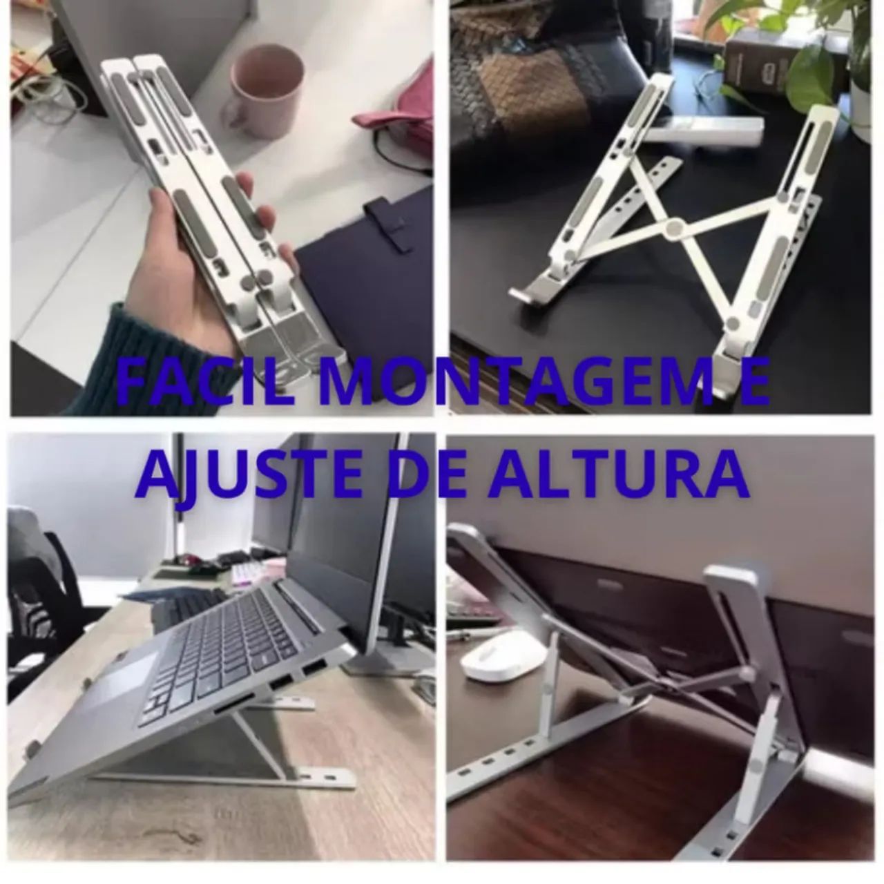 Suporte para Notebook Dobrável - Ajuste de Ângulo e Altura - Foto 4