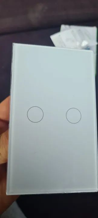 Interruptor com frente de vidro branco novo 35,00 cada - Foto 3