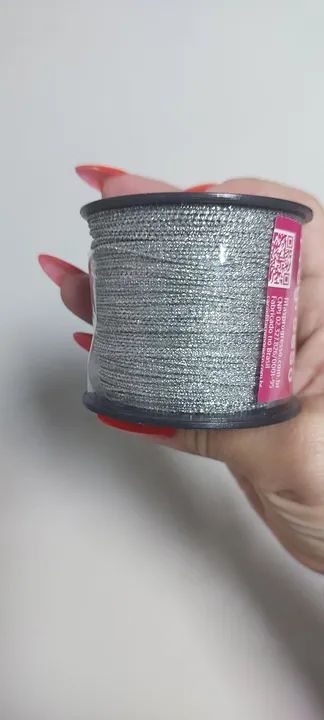 Cordão Aramado Metalizado M0014 1mm 100 Metros - 218 Prata