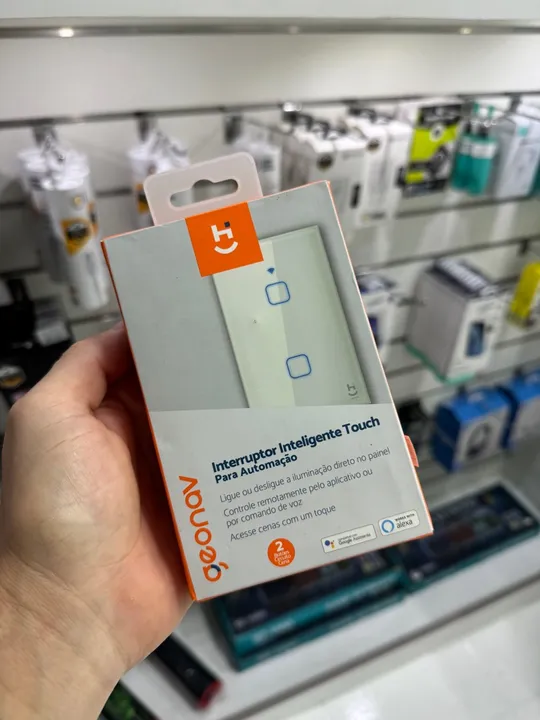 Interruptor Inteligente 2 Touch Geonav - Controle sua Iluminação com Facilidade!