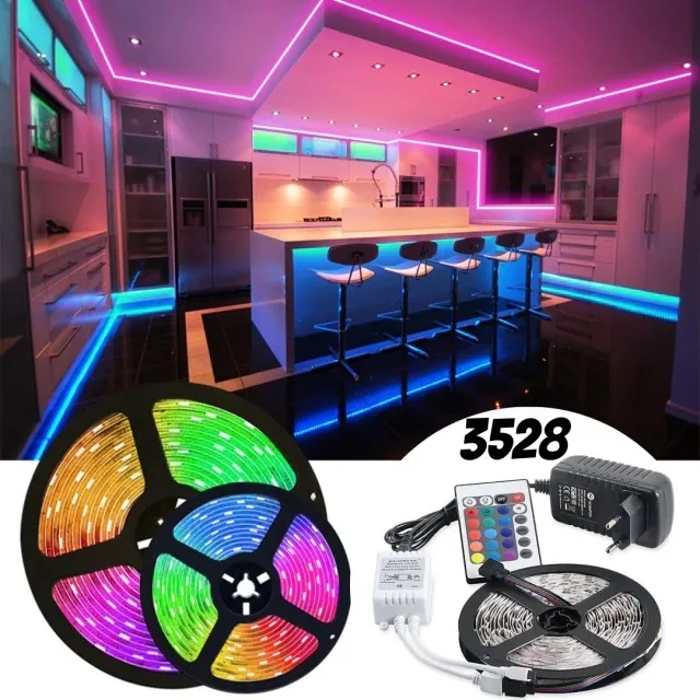 Fita Led Strip Led 5050 5M Bluetooth RGB Quarto Sala festa