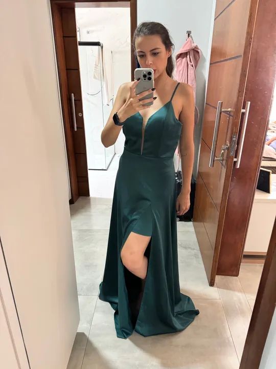 Vestido de festa verde - usado uma vez - Foto 3