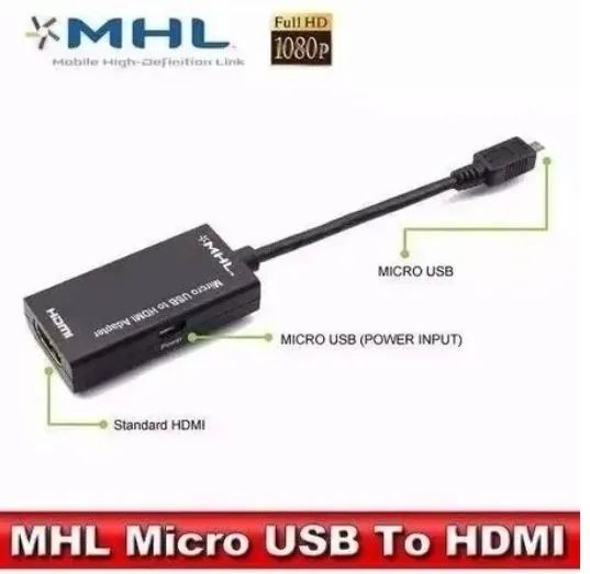 Cabo Micro Usb 2.0 Para Hdmi 1080p Mhl Hdtv   Arduino Automação COD-CP474  - Foto 2