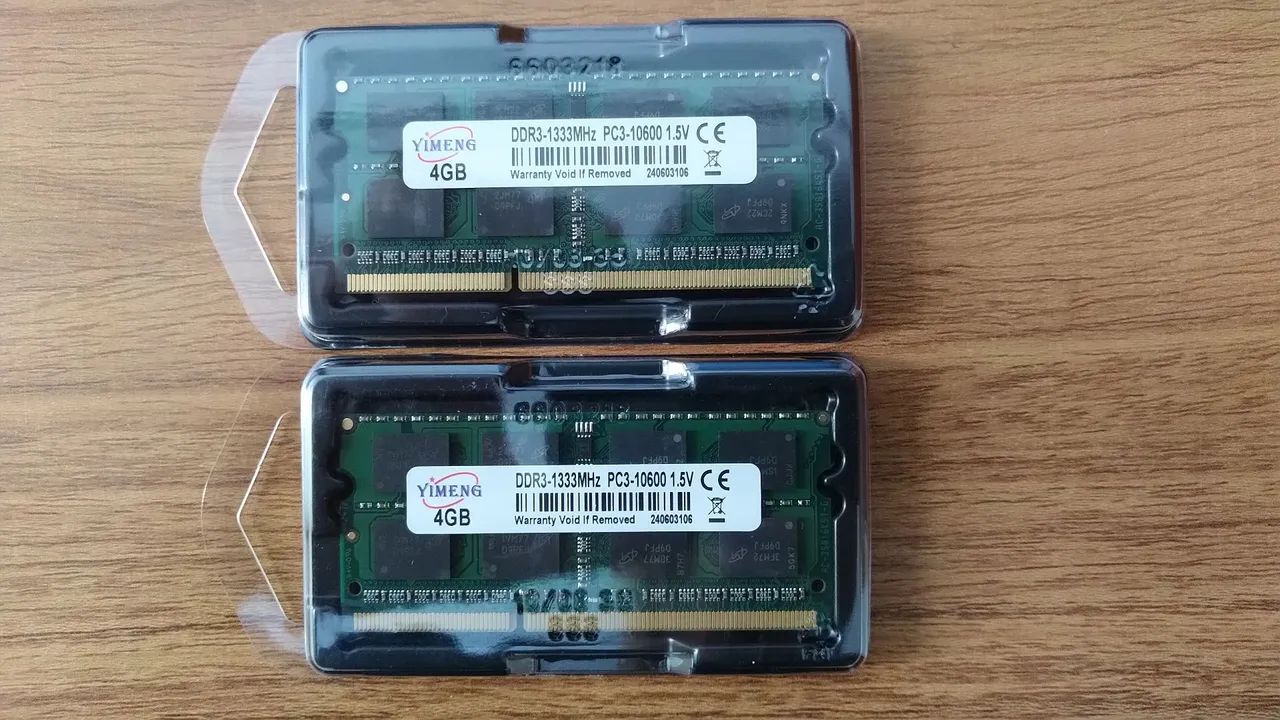 Memoria ram 4g ddr3 1333mhz  pc3 1.5v  ( nova ) unidade