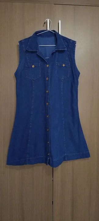 Vendo Vestido Jeans Azul - Novo