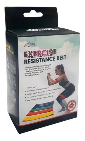 Kit 5 Thera Band, 5 Extensores com Tensões Diferentes e Saquinho para Transporte - Foto 4