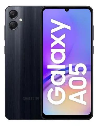 Smartphone Samsung Galaxy A05 128GB Preto 4G Octa-Core 4Gb Ram 6,7? Câm. Dupla lacrado Nf