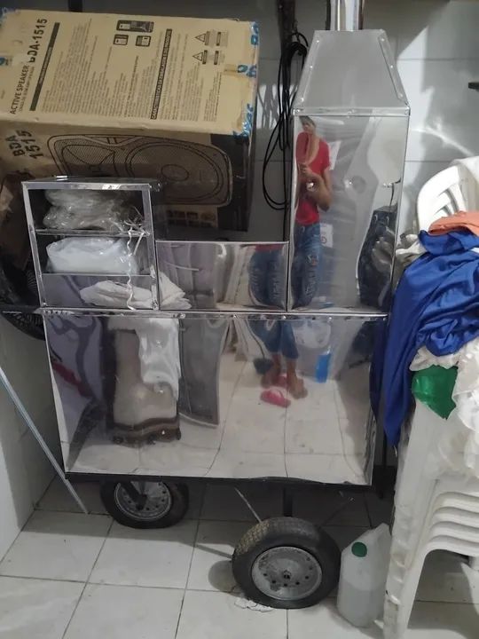 Carrinho de Lanches em Aço Inox - Ideal para seu Negócio! - Foto 4