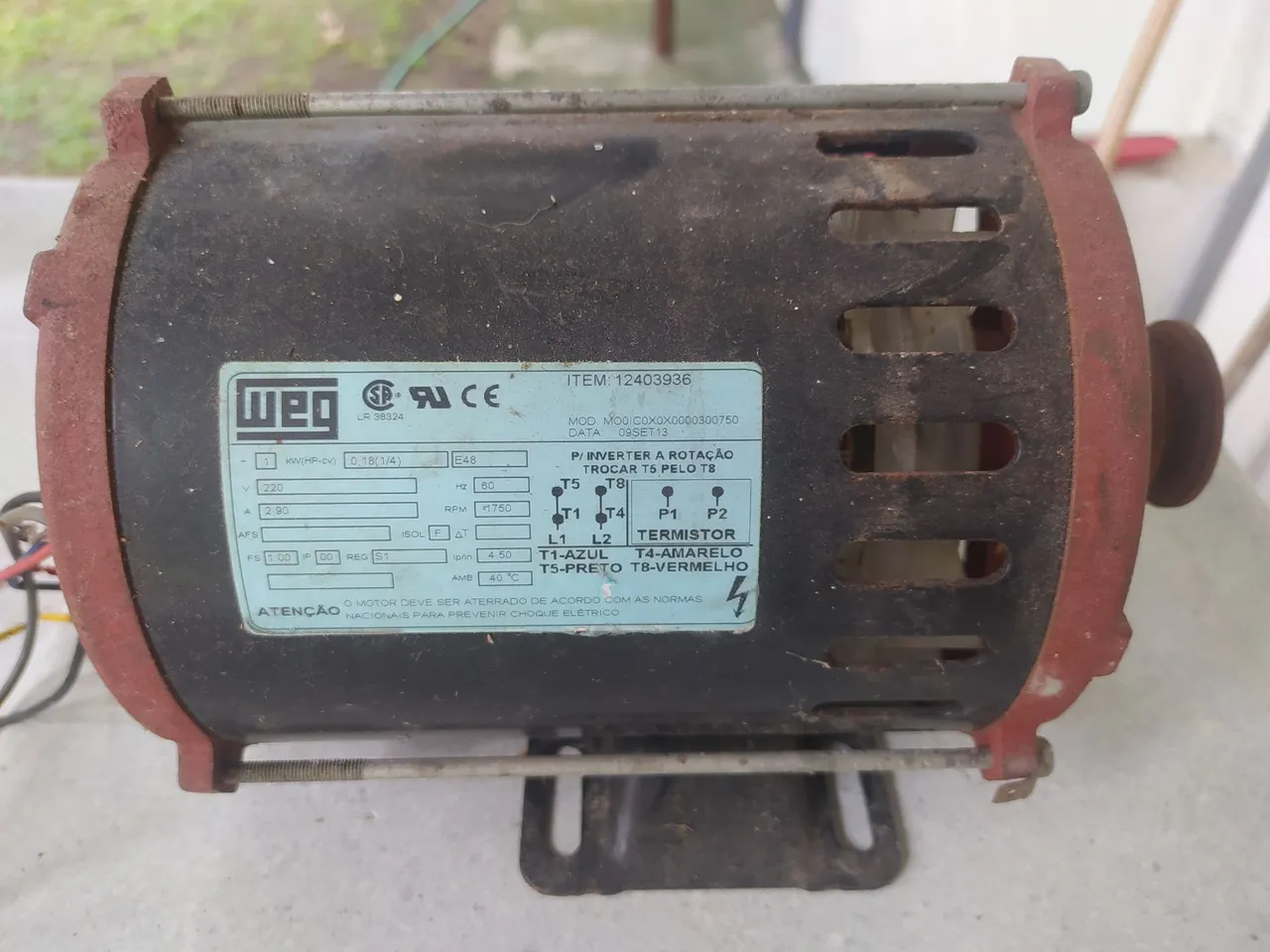 Motor Elétrico Weg 1/4cv 1750 RPM
