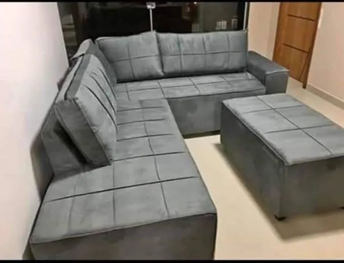 Sofá de Canto com Puff novo lacrado  - Foto 2