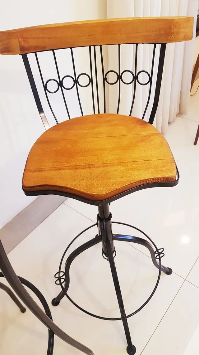 Banqueta Gourmet Bar Ajustável Até 70cm
