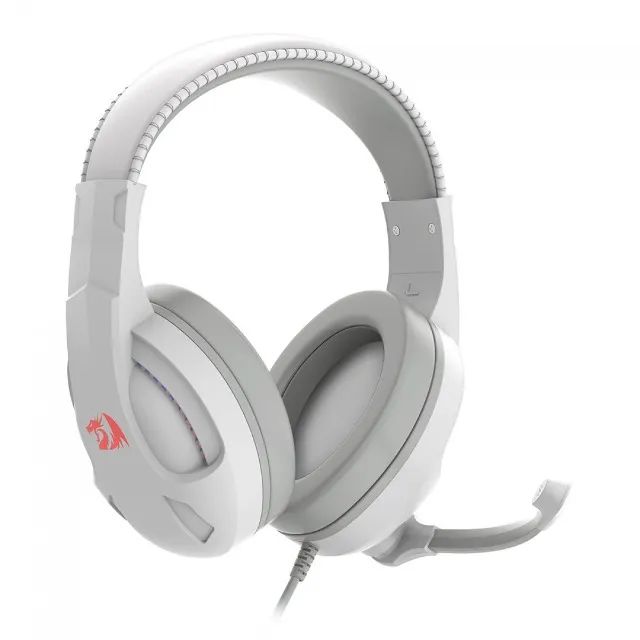 Headset Gamer Redragon Cronus White Led RGB P2 C/ Adaptador P3 - WZetta - Foto 4