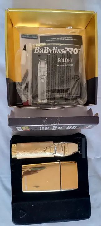 Kit Acabamento Babyliss Fx Gold+máquina Shaver Fx Gold Brind
