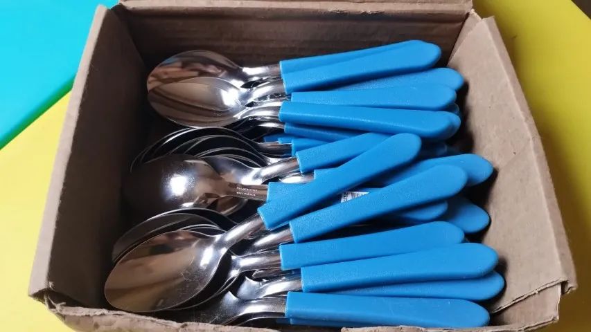 Colher Mesa Tramontina Nova Cor Azul   - Foto 2