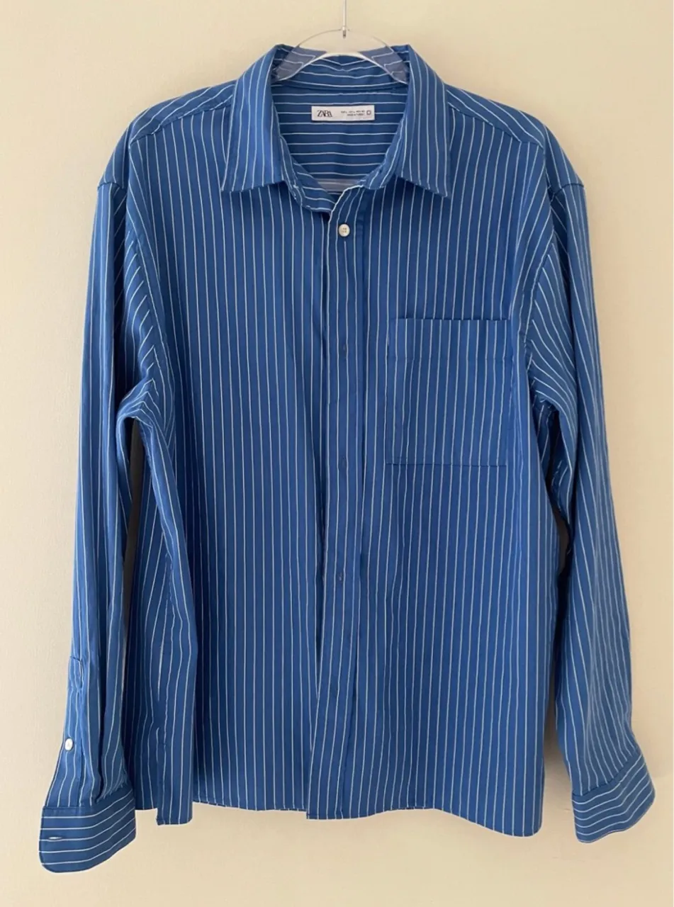 Camisa listrada azul
