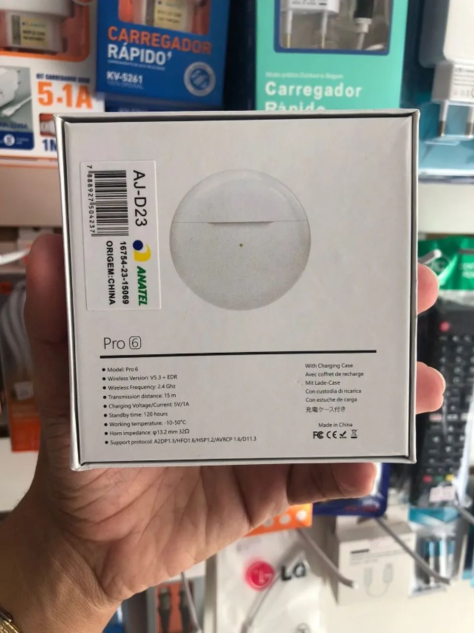 Fone de Ouvido Sem Fio Bluetooth com Microfone Pro 664289667879681122