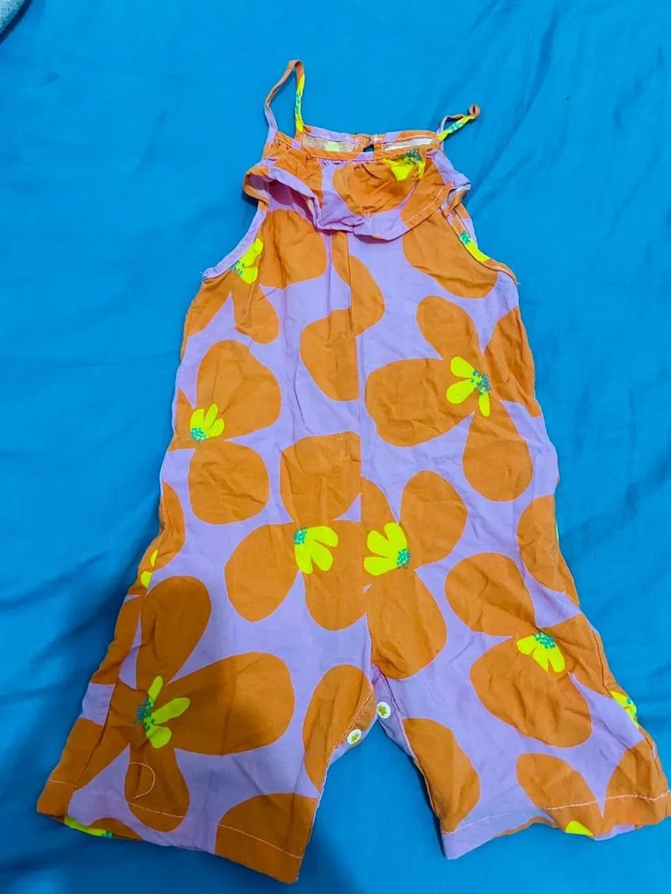 Macacão Infantil Floral Fábula 