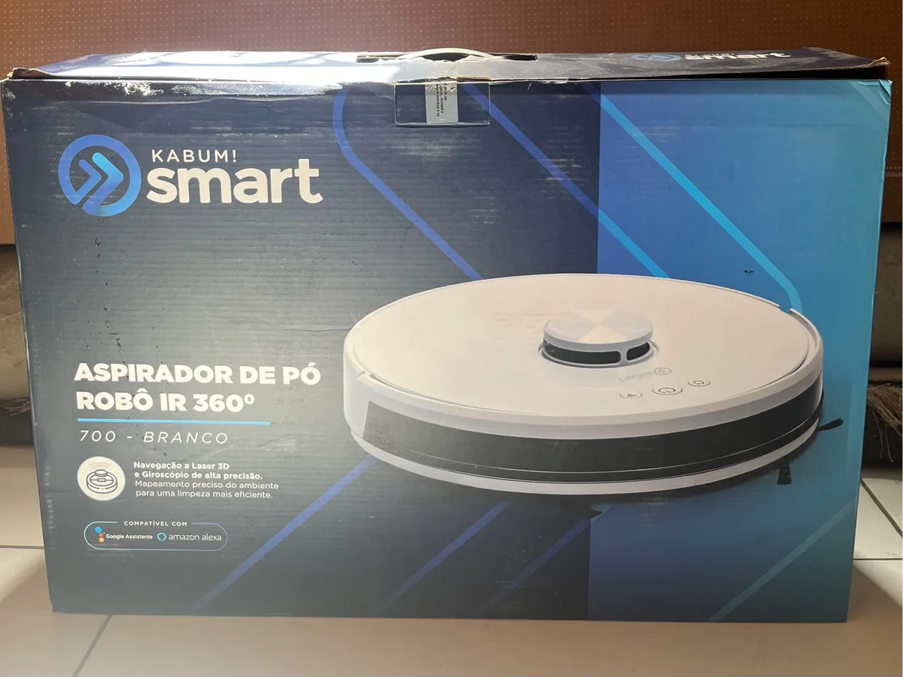 Aspirador de Pó Robô IR 360° Kabum Smart 700 Branco