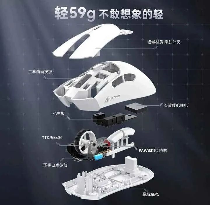 Mouse Attack Shark R1 3311 - Foto 4