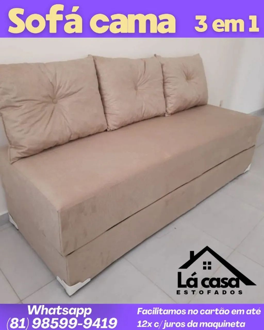 3-in-1 Sofa Bed Bicama - Up to 12x with Interest