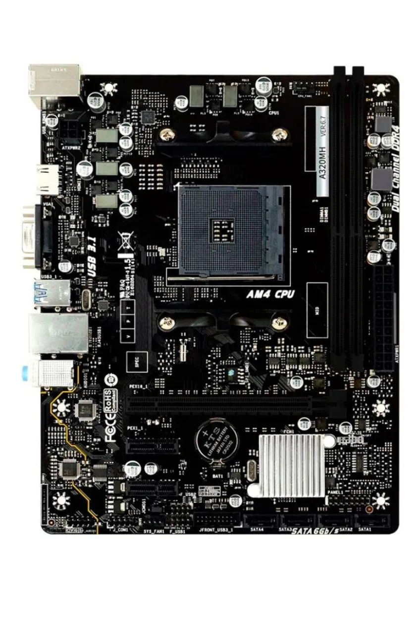 Placa mãe 0320m biostar, BIOS atualizada, acompanha caixa manuais etc