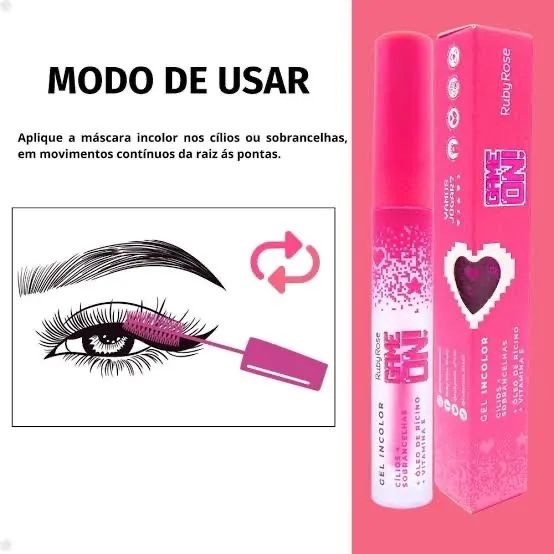 Gel Incolor para Cílios e Sobrancelhas Ruby Rose - Foto 2