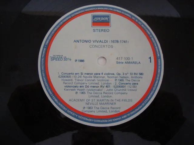 LP Vinil Antonio Vivaldi - Concertos . Konzerte . - Foto 3