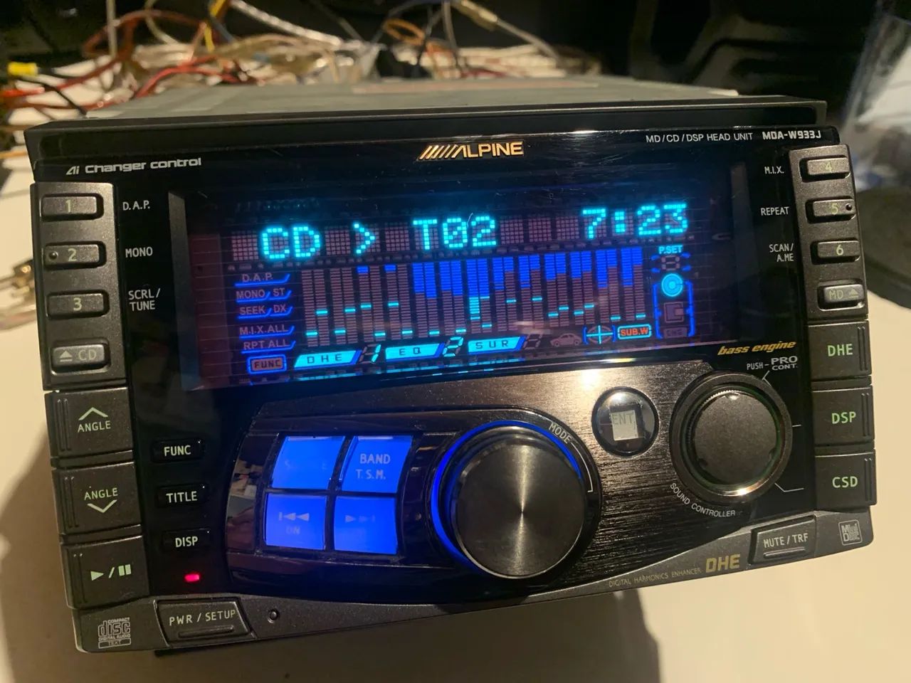 Som Automotivo 2 DIN Japonês Alpine Profissional MD e CD Estado de