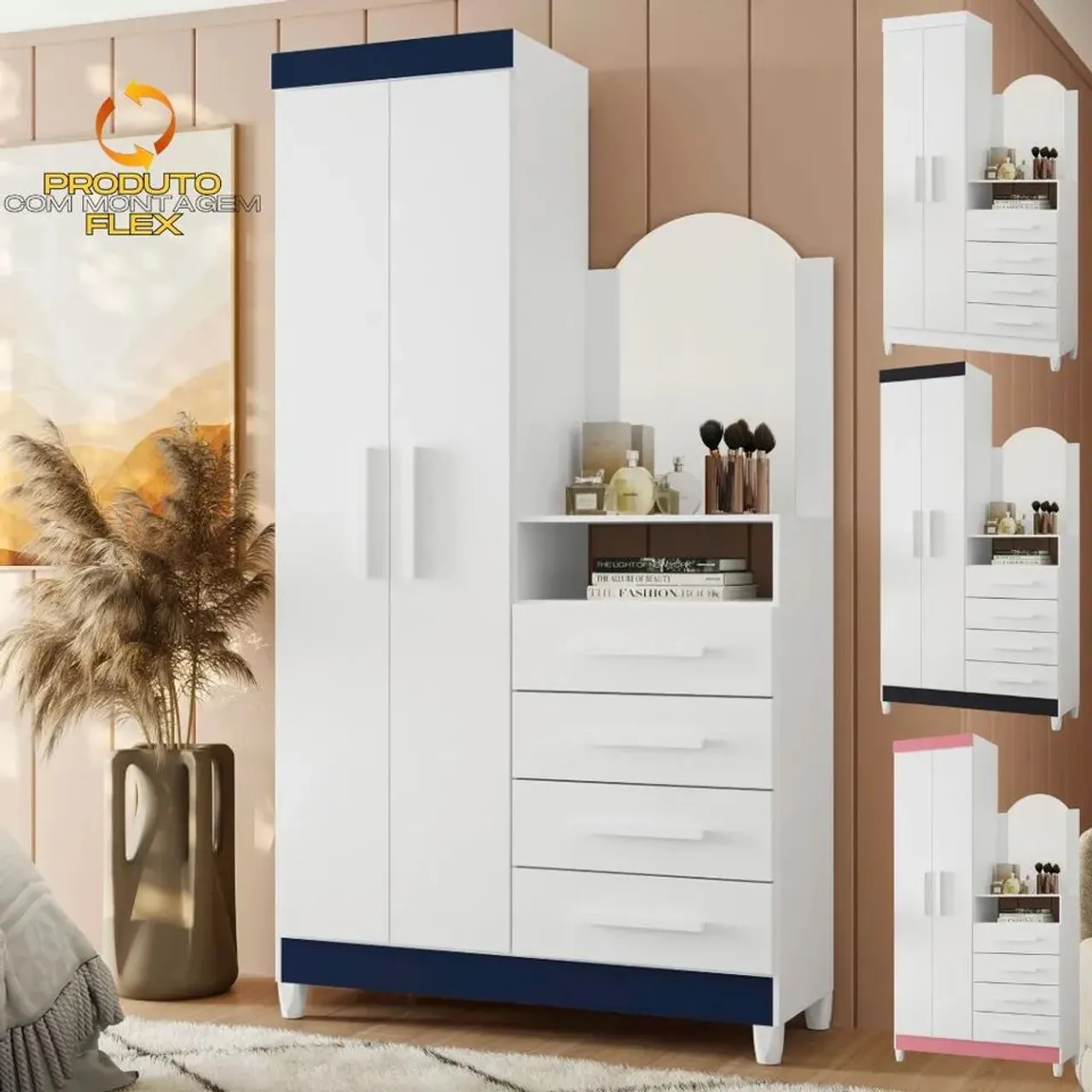 Guarda-Roupa/Cômoda Capri Quadriflex ENTREGA EM TODA MIGUEL PEREIRA