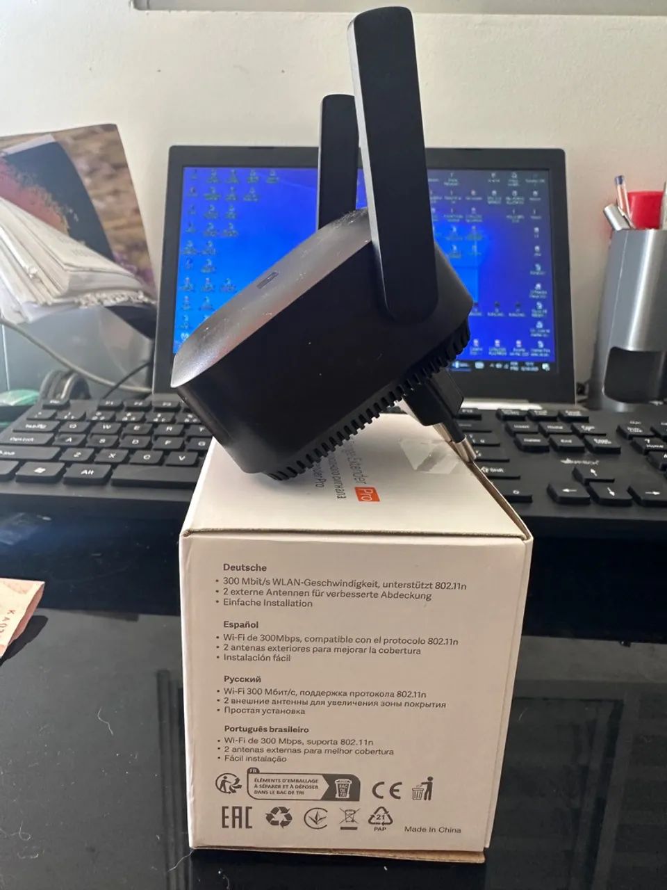 Repetidor Xiaomi Mi Wi-Fi Range Extender Pro CN R03 preto - Foto 5
