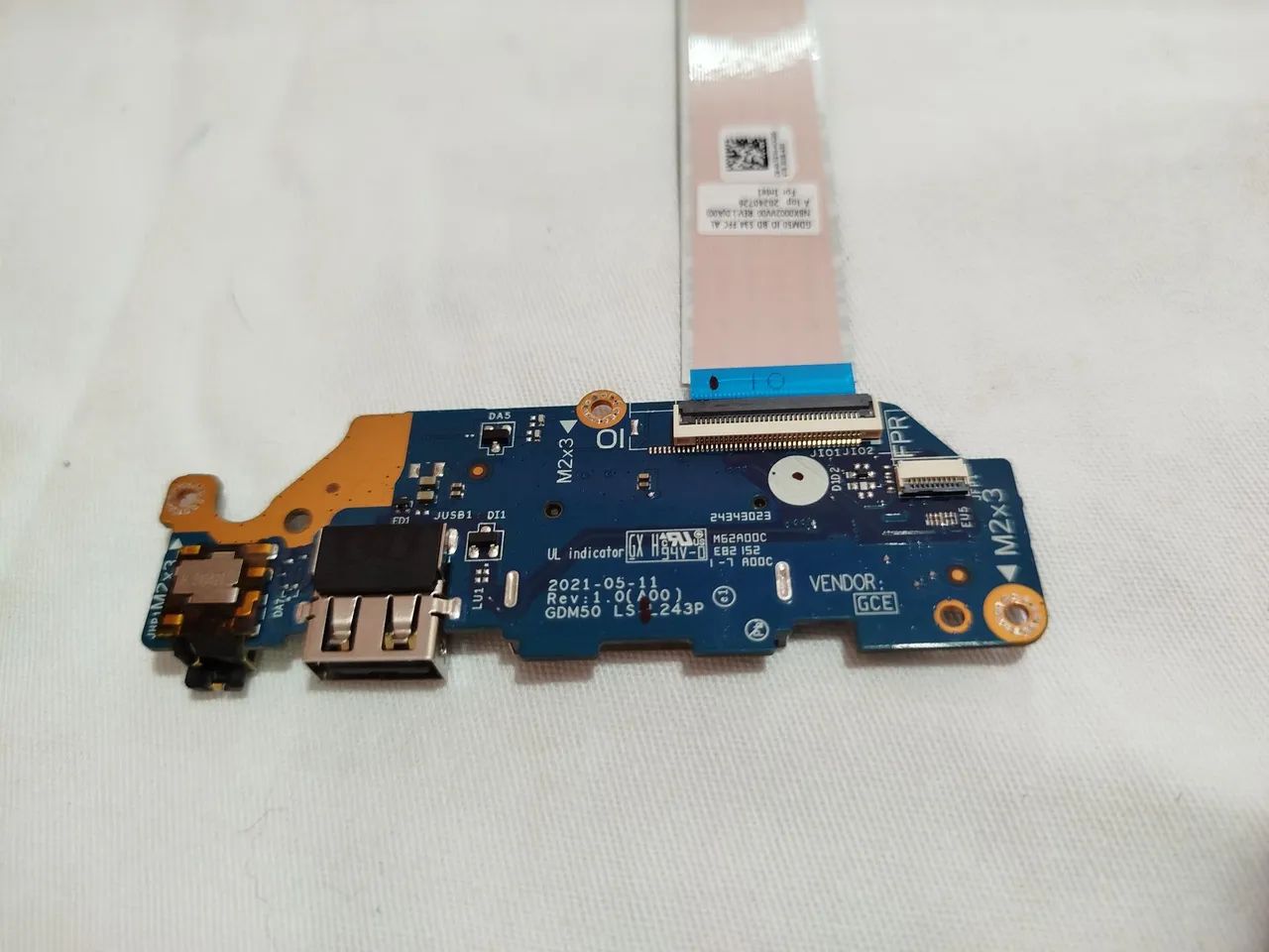 Placa de entrada USB, SD e áudio e botão power Dell Inspiron 15 Original  - Foto 2