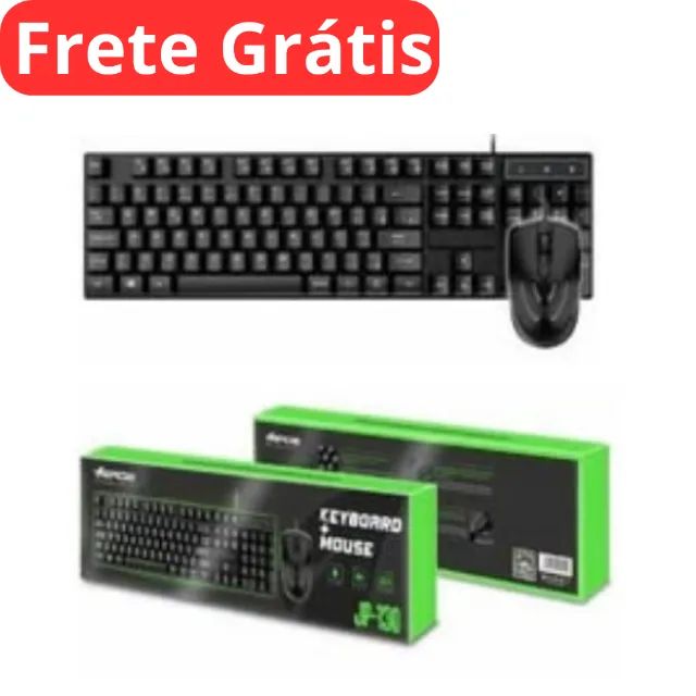 Kit Teclado E Mouse Basico Com Fio Usb JP-130